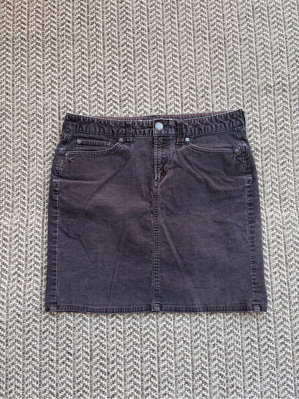 Eddie Bauer Brown Corduroy Mini Skirt